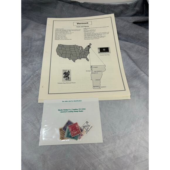Kentucky Vermont Stamp Album Sheets Stamps Mounts Historical Collections Stamp - Picture 2 of 10